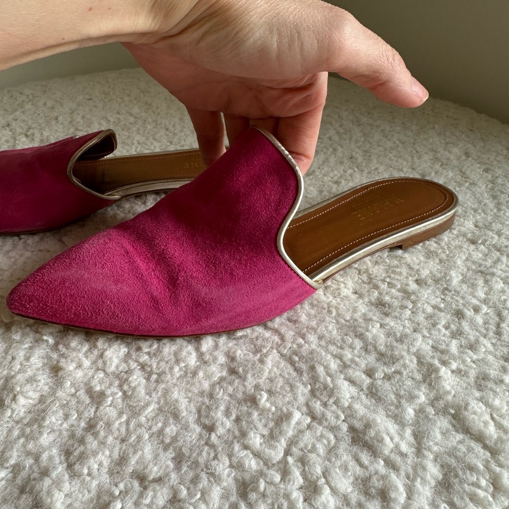 Malone Souliers Pink Suede Mules. Size 39 EU